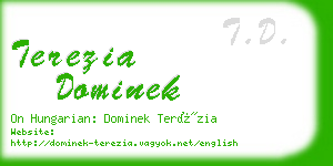 terezia dominek business card